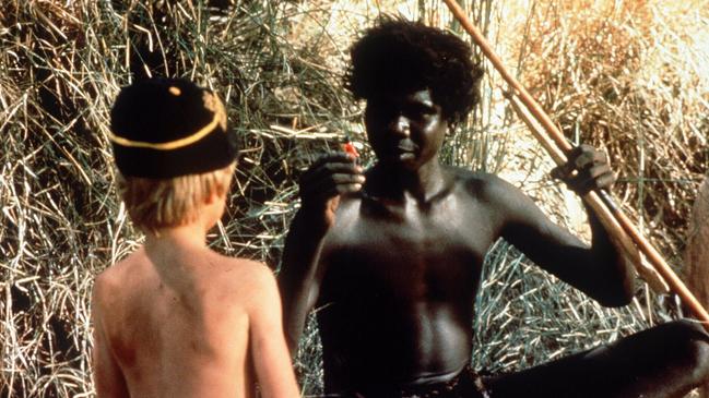 David Gulpilil (R) in the 1970 film Walkabout.