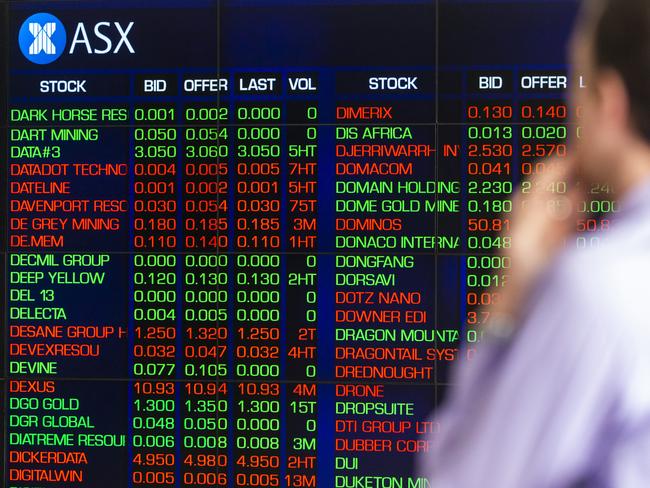 SYDNEY, AUSTRALIA - MARCH 13: A man looks at the electronic display of stocks at the Australian Stock Exchange on March 13, 2020 in Sydney, Australia. The ASX200 plunged more than 7 percent in the first 15 minutes of trade on Friday, amid fears over the spread of COVID-19. The Australian sharemarket fall follows the worst day of trading on Thursday, which saw the worst losses since the Global Financial Crisis. (Photo by Jenny Evans/Getty Images)