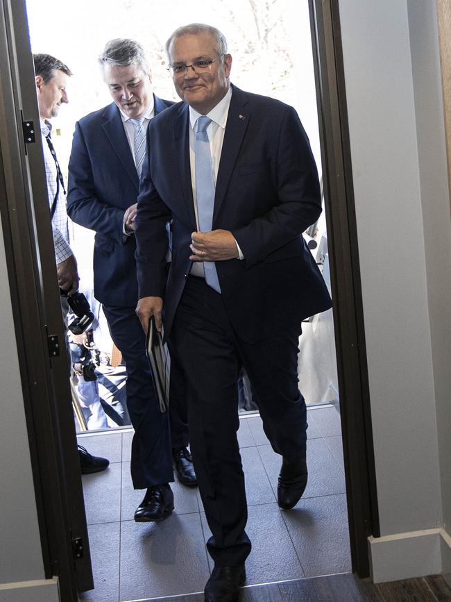 Prime Minister Scott Morrison will reveal a list of infrastructure projects. Picture: NCA NewsWire / Gary Ramage