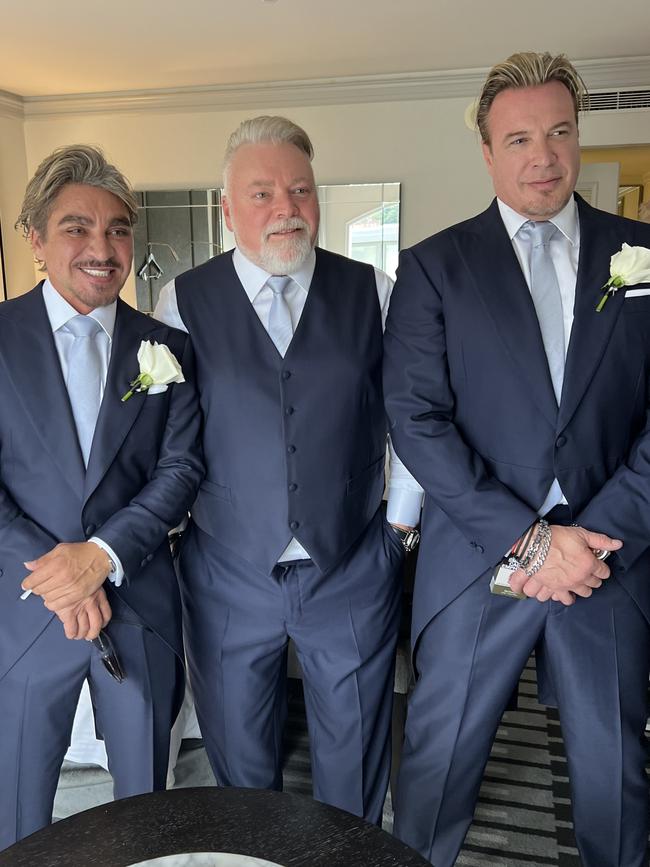 Kyle Sandilands alongside his groomsmen ahead of his wedding Tegan Kynaston. Picture: Instagram.