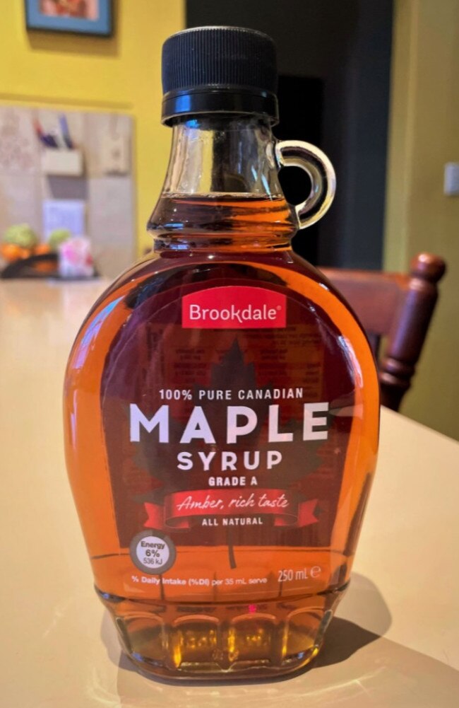 This maple syrup was the most expensive on the list at $5.69. Picture: Supplied