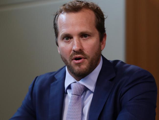 SYDNEY, AUSTRALIA - MARCH 19: RLPA General Manager of Player and Football Operations Clint Newton speaks to the media during a NRL press conference at Rugby League Central on March 19, 2020 in Sydney, Australia. (Photo by Mark Metcalfe/Getty Images)