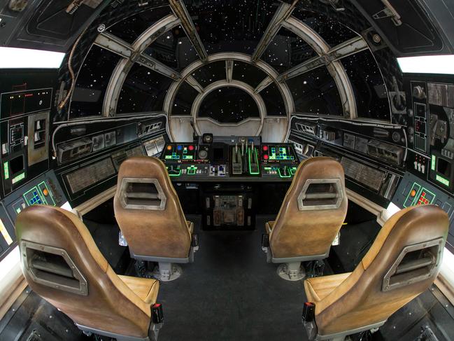 Inside Millennium Falcon where guests will take the controls in one of three unique and critical roles aboard the fastest ship in the galaxy. Picture: Joshua Sudock/Disney Parks.