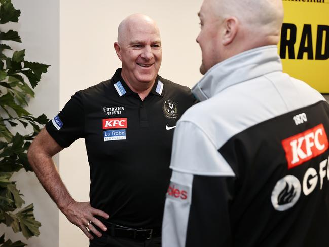 Collingwood football boss Graham Wright during last year’s trade period.