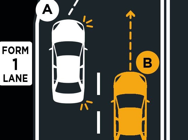 Which car must give way?. Picture: NSW Road Safety