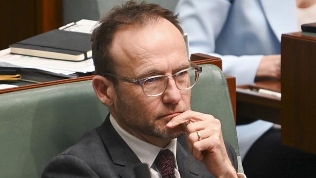 Greens leader Adam Bandt said recent state and local council election results had no bearing on a decision to push through Labor’s housing agenda. Picture: NewsWire / Martin Ollman