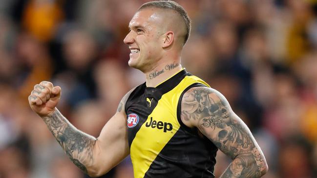 Dusty the Lion-eater. Picture: AFL Photos/Getty Images