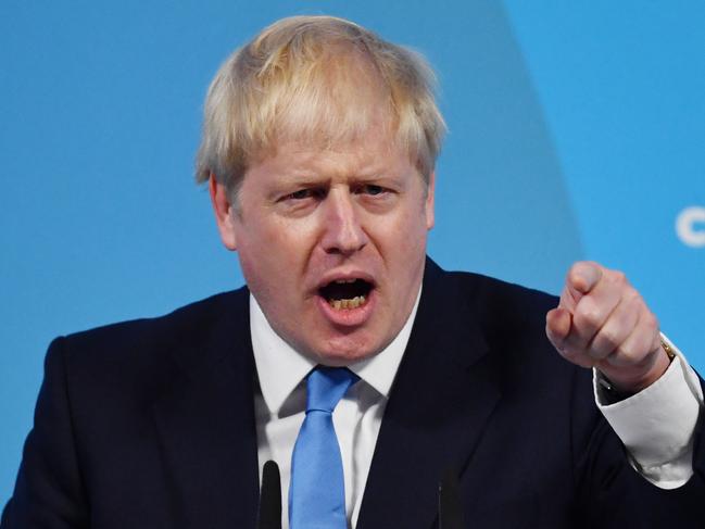 LONDON, ENGLAND - JULY 23: Newly elected British Prime Minister Boris Johnson speaks during the Conservative Leadership announcement at the QEII Centre on July 23, 2019 in London, England. After a month of hustings, campaigning and televised debates the members of the UK's Conservative and Unionist Party have voted for Boris Johnson to be their new leader and the country's new Prime Minister, replacing Theresa May. (Photo by Jeff J Mitchell/Getty Images)