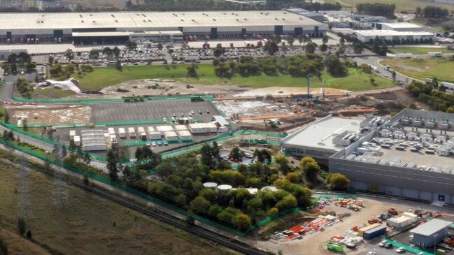 Aerial view of the development site, including the existing data centre. Picture: Supplied