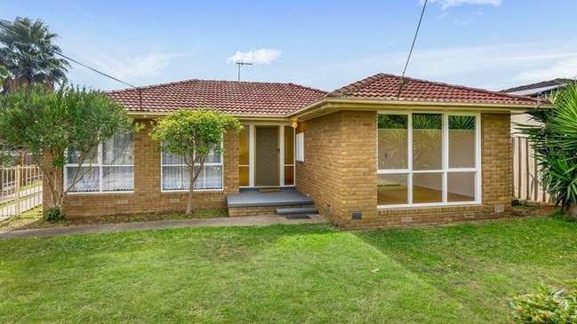 The three-bedroom house at 43 Lorimer St, Melton, is for sale for $479,000-$519,000.