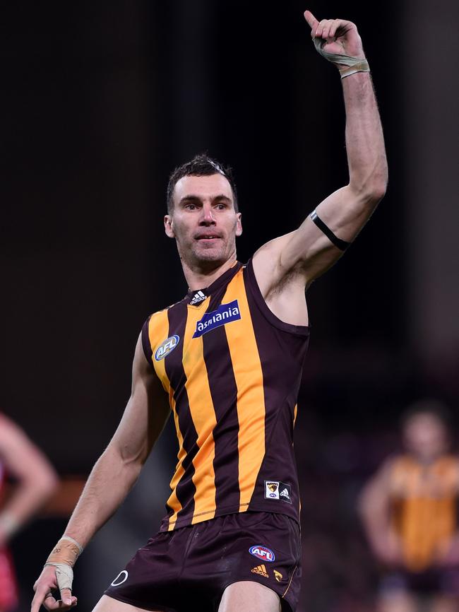 Jonathon Ceglar celebrates his last quarter goal after receiving a 50m penalty to put him within range.