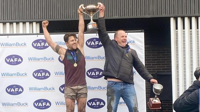 VAFA B-Grade premiers Old Haileybury captain