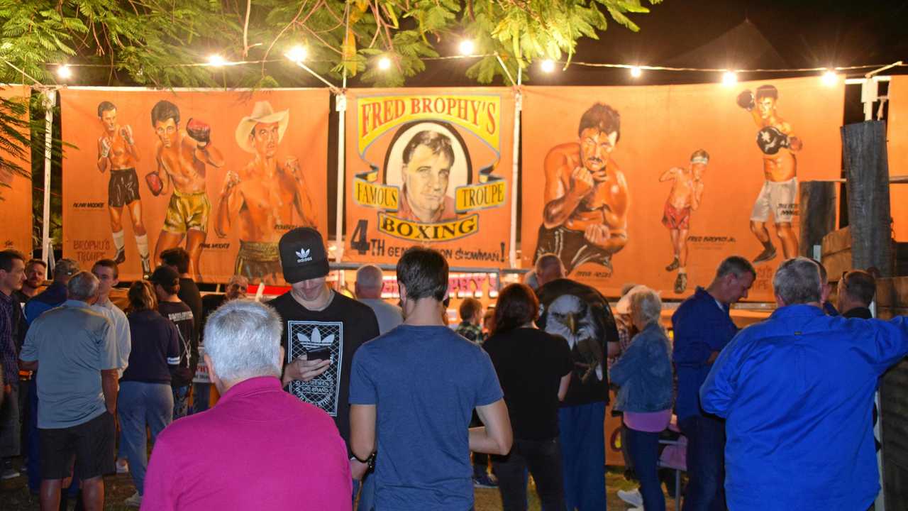 ROLL UP: Hundreds of fight fans attended Fred Brophy's boxing tenet in Kilkivan on Saturday night. Picture: Matt Collins