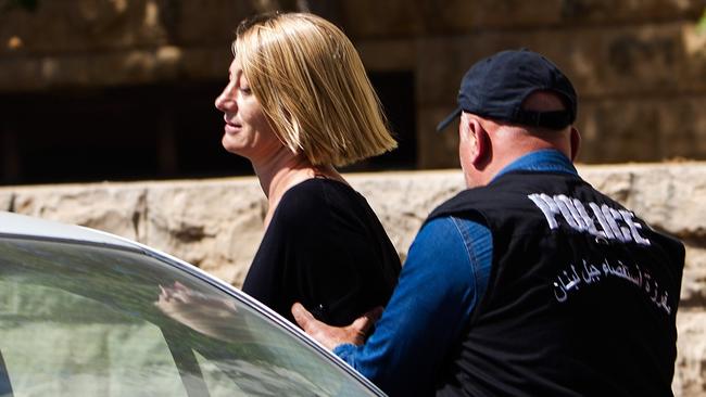 60 Minutes reporter Tara Brown is escorted from court on April 18. Picture: Getty