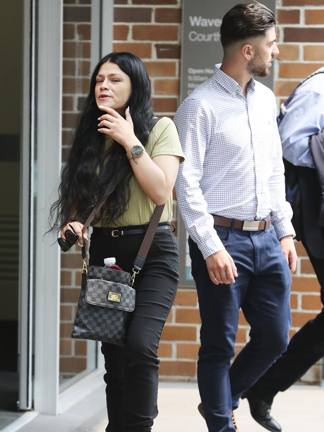 Alicia Webster and Christopher Massih faced outside Waverley Local Court. Picture: Dylan Robinson