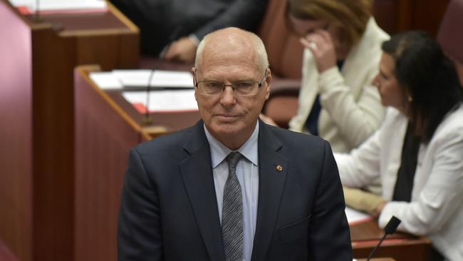 The military expert is sworn into the Australian Senate today. Picture: Michael Masters
