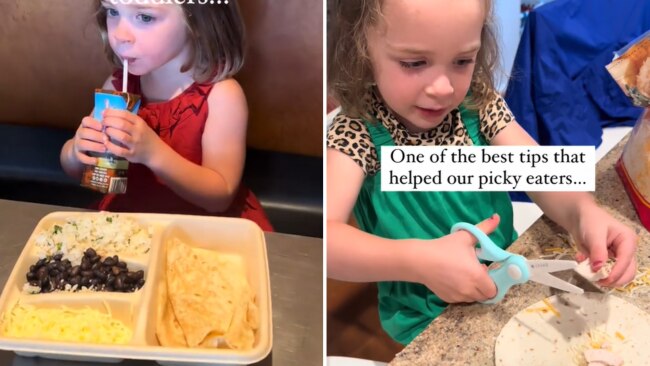 Caroline tries to teach her daughter the principles of 'food neutrality'. Image: TikTok