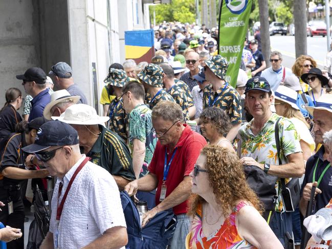 The 30,000-strong Gabba crowd is entitled to full refunds from the washed out first day of the Brisbane Test, which could carry a seven-figure cost. Picture: Richard Walker