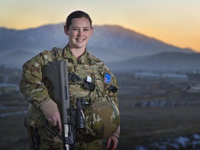 Australian Army officer Captain Sandi Williams was a mentor to female Afghan military instructors in 2015.