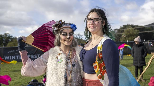 Miss Jessy G and Tahlia Morris. Willie Smiths Mid-Winter Festival. Picture: Caroline Tan