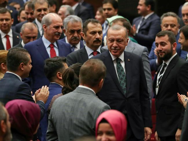 Turkish President Recep Tayyip Erdogan lashed out at critics of the operation. Picture: AFP