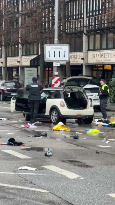 Dozens injured after car rams crowd in Munich