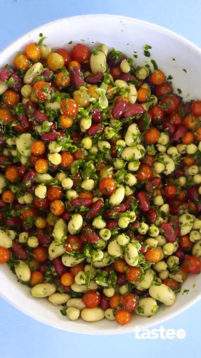5-minute dense bean tabouli salad