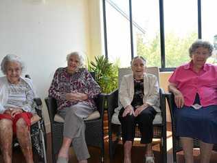 100 YEARS YOUNG: From left, Iris Allen, Phyllis Bender, Jean Bannister and Emily McNamara are all centenarians, having turned 100 this year. Picture: Jackie Munro