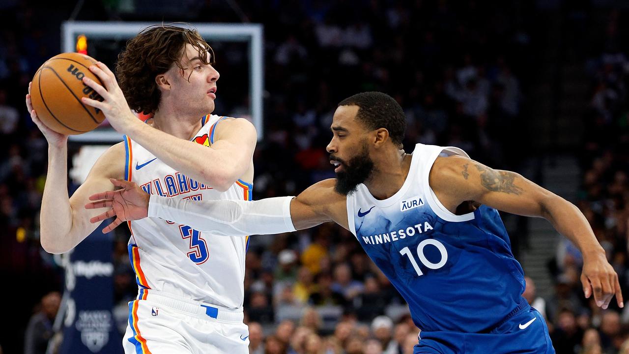 Josh Giddey was booed by Timberwolves fans. (Photo by David Berding / GETTY IMAGES NORTH AMERICA / Getty Images via AFP)