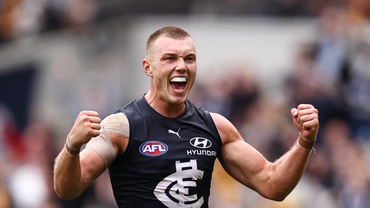 Patrick Cripps has had a major impact forward of centre. Picture: Michael Klein