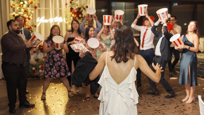 The KFC-themed wedding. Picture: Supplied