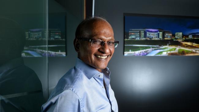 Springfield City Group chairman Maha Sinnathamby is talking up a new medicines research precinct.