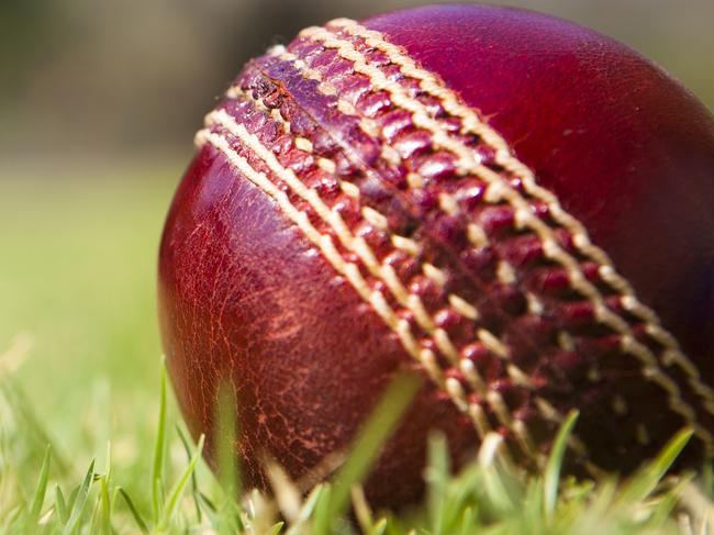 Cricket ball on grass. Picture: ISTOCK