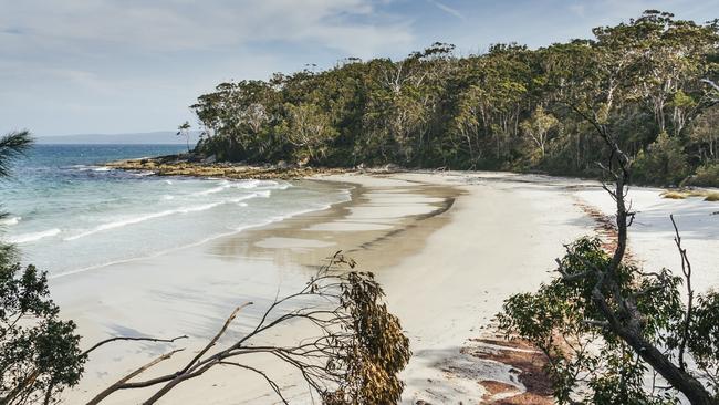 One of the many beautiful white sand coves at Jervis Bay near Nowra. Picture: iStock