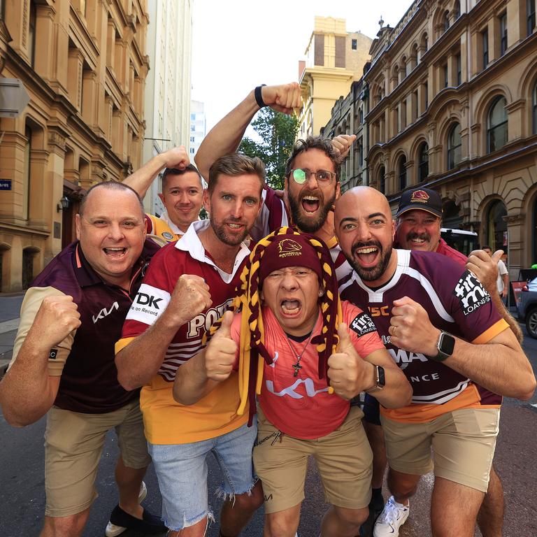 Brisbane fans take over Sydney. Picture: Adam Head