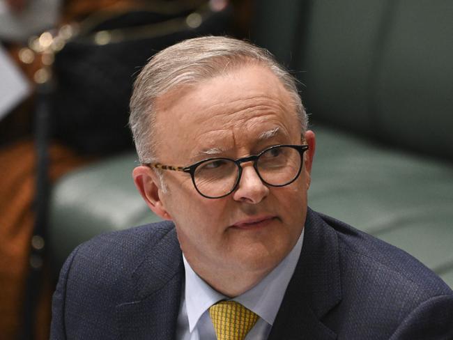 CANBERRA, AUSTRALIA - FEBRUARY 16: Prime Minister Anthony Albanese during Question Time at Parliament house in Canberra. Picture: NCA NewsWire / Martin Ollman