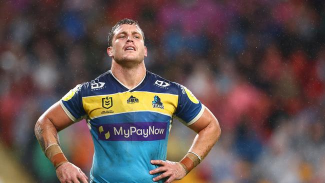 Jarrod Wallace is open to joining Wayne Bennett’s Dolphins, with the Gold Coast prop unwanted by the Titans. Picture: Getty Images.