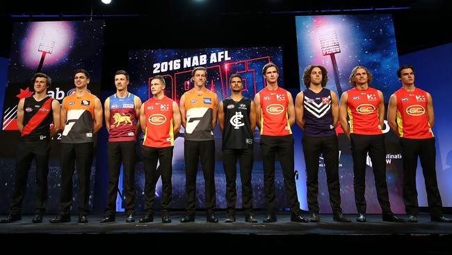 The top 10 draft picks from the 2016 AFL draft.