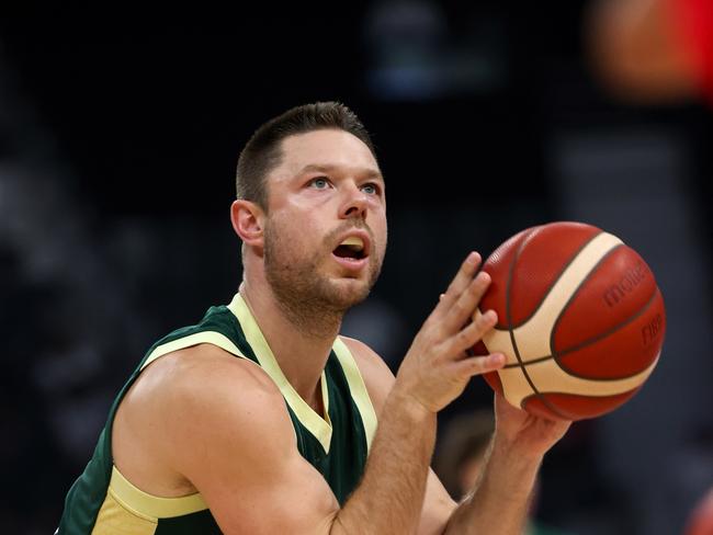 Matthew Dellavedova in action against the USA. Picture: Joe Murphy/NBAE