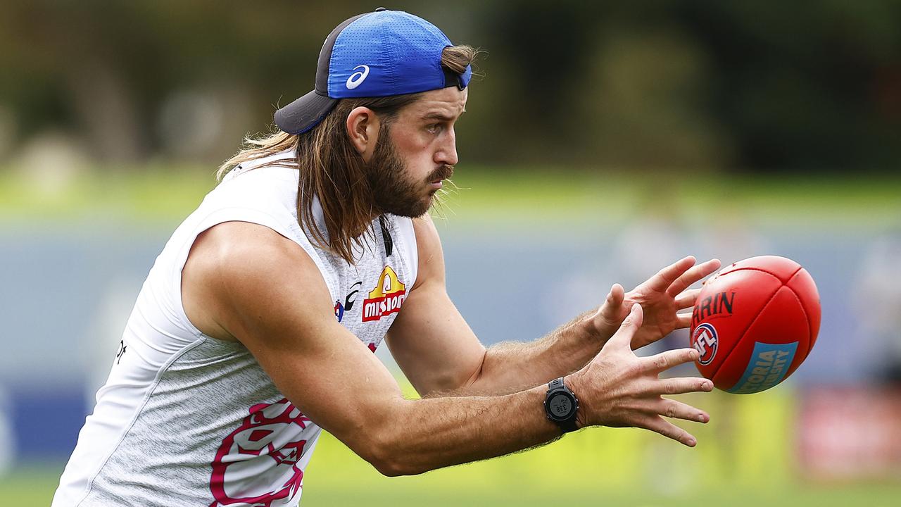 Josh Bruce is back training with the main group in anticipation of a return from his ACL setback at about mid-season. Picture: Getty Images