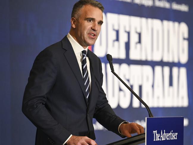 CANBERRA, . May 28, 2024: Premier of South Australia, Peter Malinauskas delivers the keynote address at the Defending Australia Conference at Old Parliament House in Canberra . Picture: Martin Ollman