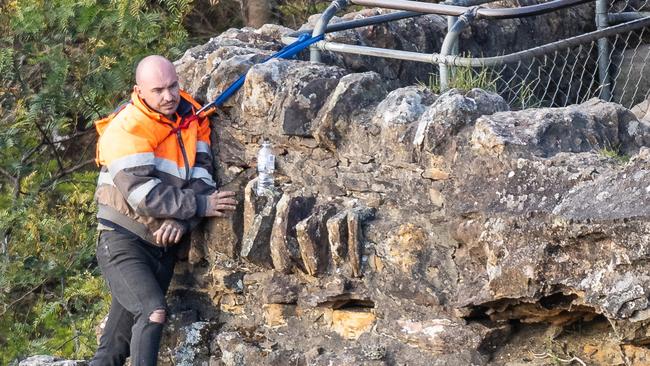 Dannielle Finlay-Jones murder suspect, Ashley Gaddie pictured on Fletchers Lookout in Blue Mountains.