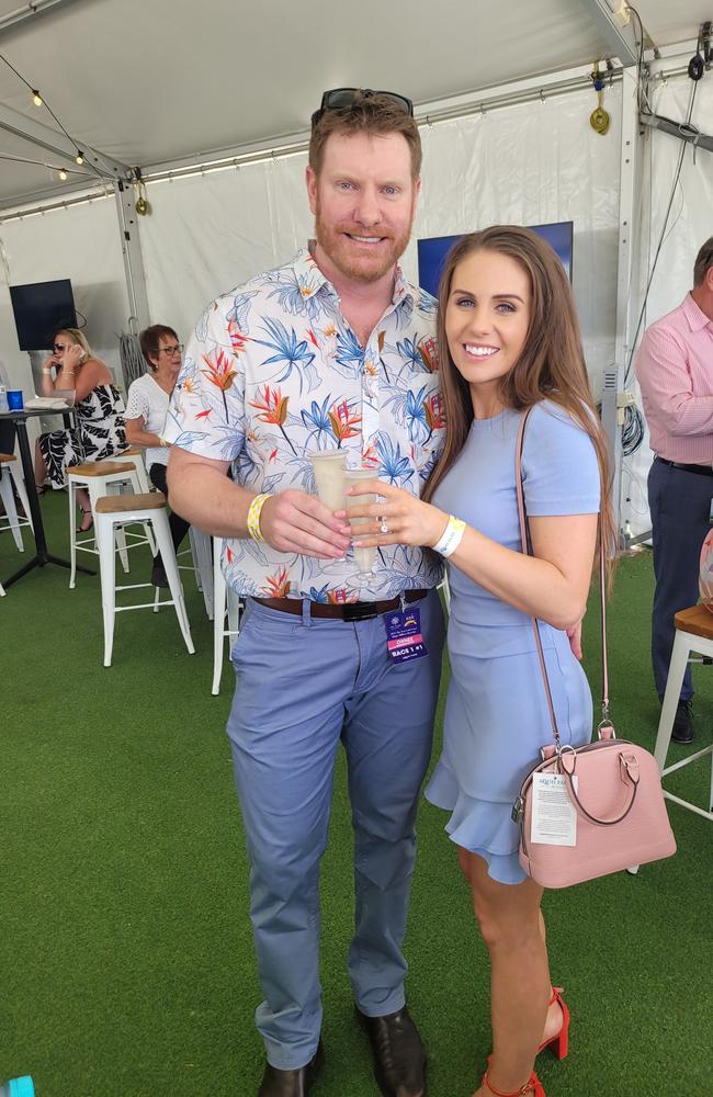 Casey Nixon and Dan Keighran got engaged at Magic Millions Raceday. Picture: supplied