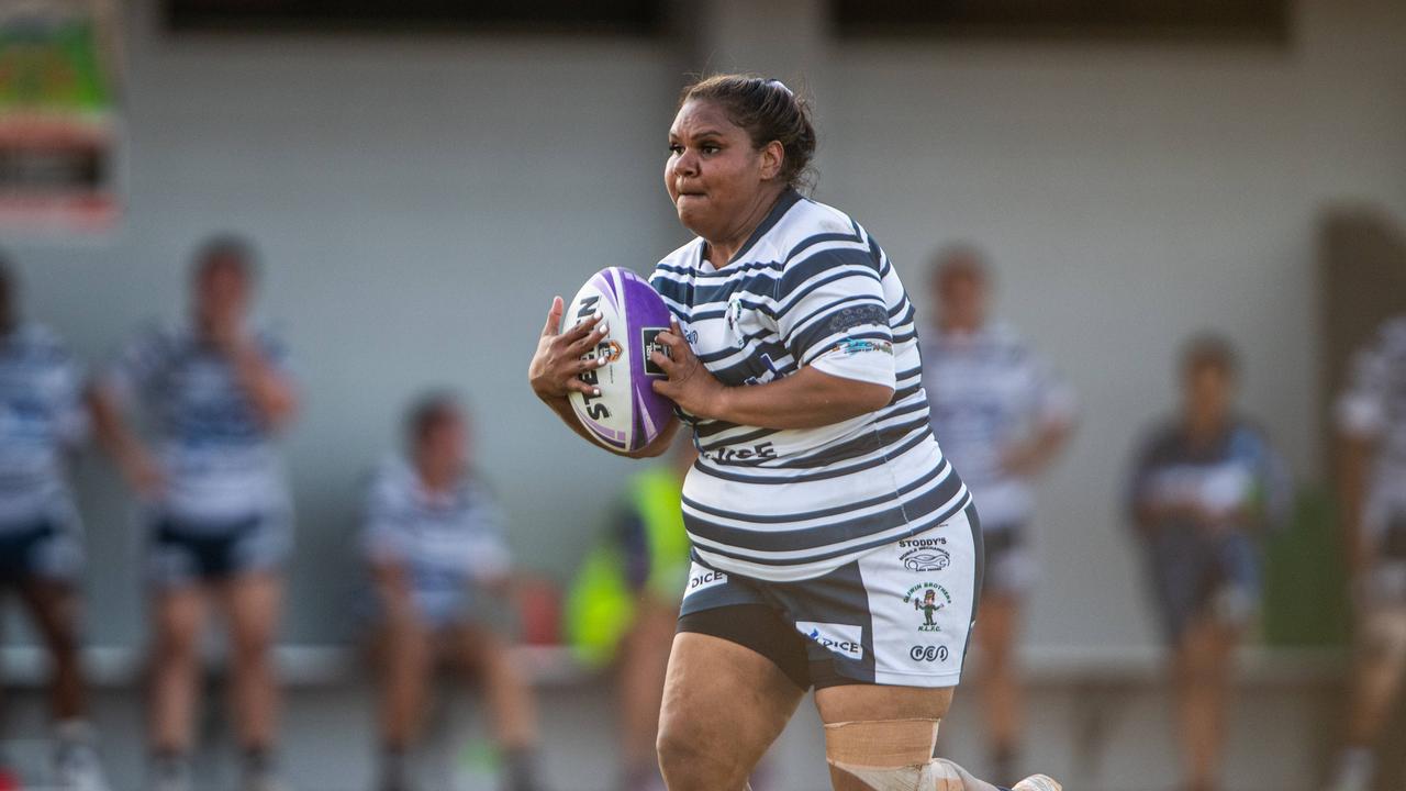 Bianca Scrymgour as the Darwin Brothers take on the Palmerston Raiders in the 2023 NRL NT women's grand final. Picture: Pema Tamang Pakhrin