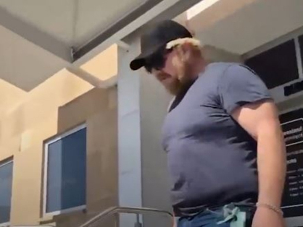 James Wood pictured outside the Bundaberg Courthouse where he was supporting his partner Tanika Bromley.
