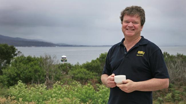 CAFE SOCIETY: Pennicott Wilderness Journey's Rob Pennicott on Bruny Island. Picture: AMANDA DUCKER