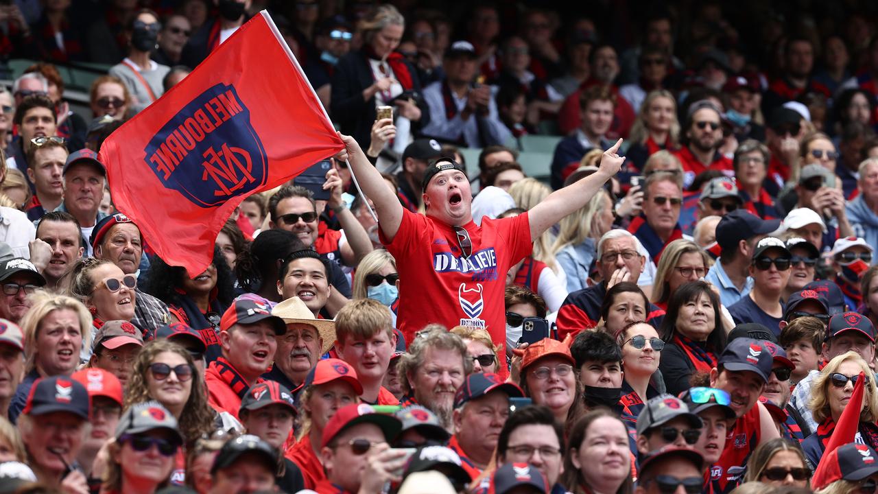 MELBOURNE. 05/12/2021. AFL. Melbourne Premiership celebrations at the MCG. … Photo by Michael Klein.