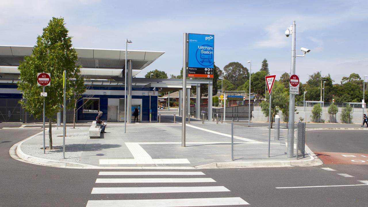 Mitcham train station will be transformed in an activity centre. Picture: Richard Serong