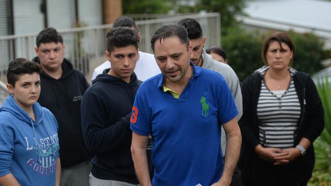 Joe Cassaniti ,the uncle of 18-year-old Christopher Cassaniti who died yesterday in a workplace accident at Macquarie Park. Photo Jeremy Piper