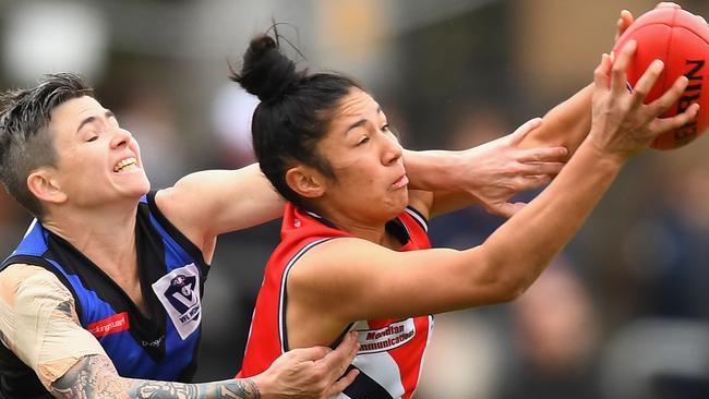 Darcy Vescio kicke four goals in Darebin Falcons’ win on Saturday. Picture:Getty Images